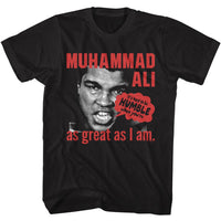 Thumbnail for MUHAMMAD ALI-MUHAMMAD ALI HARD TO BE HUMBLE-BLACK ADULT S/S TSHIRT