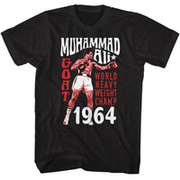 Thumbnail for MUHAMMAD ALI-MUHAMMAD ALI WORLD HEAVY WEIGHT CHAMP-BLACK ADULT S/S TSHIRT