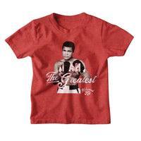 Thumbnail for MUHAMMAD ALI-MUHAMMAD ALI GREATEST QUOTE-VINTAGE RED YOUTH S/S TSHIRT