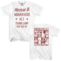 Thumbnail for MUHAMMAD ALI-MUHAMMAD ALI WELCOME TO CAMP-WHITE ADULT S/S TSHIRT