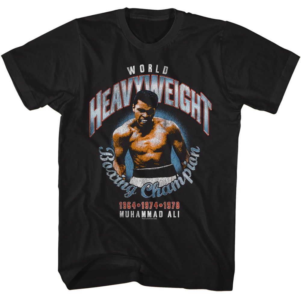 MUHAMMAD ALI-MUHAMMAD ALI CHAMPIONSHIP YEARS-BLACK ADULT S/S TSHIRT