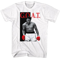 Thumbnail for MUHAMMAD ALI-ALI GOAT AGAIN-WHITE ADULT S/S TSHIRT