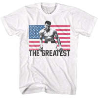 Thumbnail for MUHAMMAD ALI-MUHAMMAD ALI FLAG THE GREATEST-WHITE ADULT S/S TSHIRT