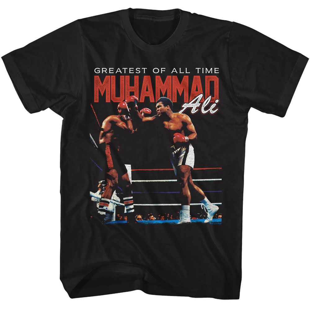 MUHAMMAD ALI-MUHAMMAD ALI FIGHT RING-BLACK ADULT S/S TSHIRT