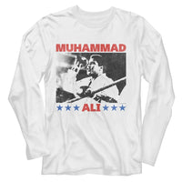 Thumbnail for MUHAMMAD ALI-MUHAMMAD ALI RAISING FIST-WHITE ADULT L/S TSHIRT