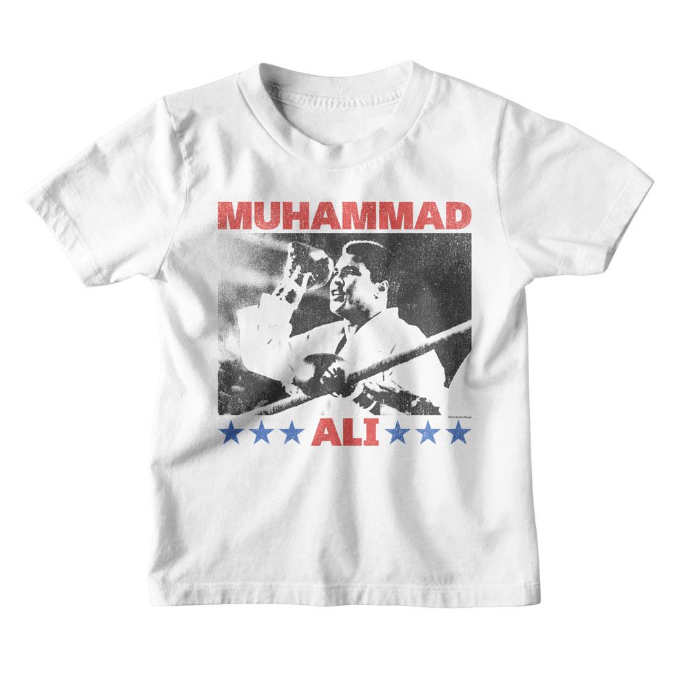 MUHAMMAD ALI-MUHAMMAD ALI RAISING FIST-WHITE TODDLER S/S TSHIRT