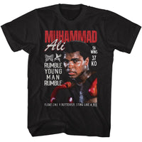 Thumbnail for MUHAMMAD ALI-MUHAMMAD ALI SWEAT PHOTOGRAPH-BLACK ADULT S/S TSHIRT