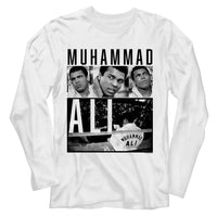 Thumbnail for MUHAMMAD ALI-MUHAMMAD ALI PHOTOS-WHITE ADULT L/S TSHIRT