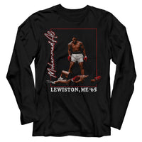 Thumbnail for MUHAMMAD ALI-MUHAMMAD ALI LEWISTON ME 65-BLACK ADULT L/S TSHIRT