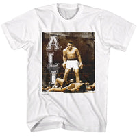 Thumbnail for MUHAMMAD ALI-MUHAMMAD ALI GRUNGE KO VERTICAL TEXT-WHITE ADULT S/S TSHIRT