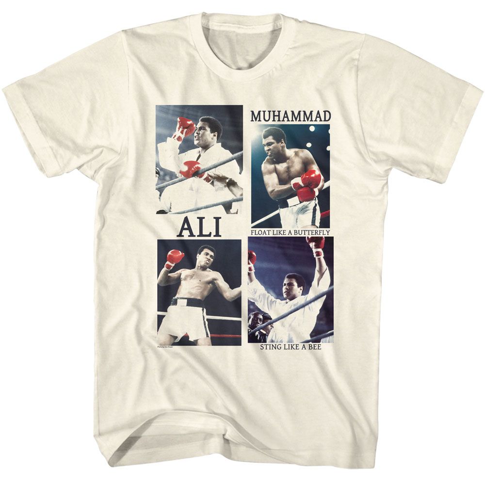 MUHAMMAD ALI-MUHAMMAD ALI FOUR PHOTOS-NATURAL ADULT S/S TSHIRT