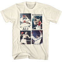 Thumbnail for MUHAMMAD ALI-MUHAMMAD ALI FOUR PHOTOS-NATURAL ADULT S/S TSHIRT