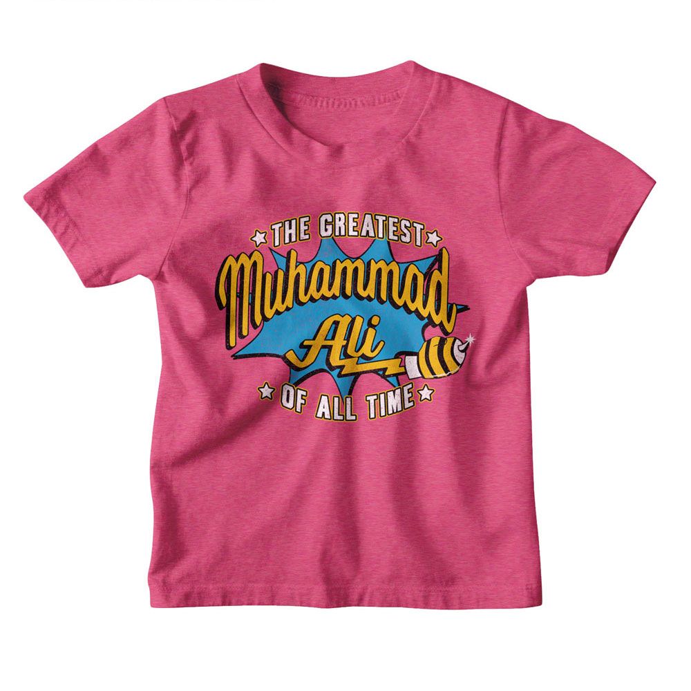 MUHAMMAD ALI-MUHAMMAD ALI STINGER GLOVE-VINTAGE HOT PINK YOUTH S/S TSHIRT