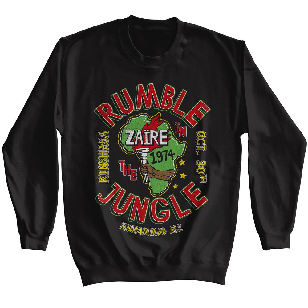 MUHAMMAD ALI-MUHAMMAD ALI RITJ 74-BLACK ADULT L/S SWEATSHIRT