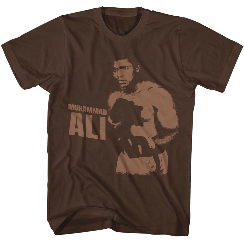 MUHAMMAD ALI-MUHAMMAD ALI 1 COLOR-DARK CHOCOLATE ADULT S/S TSHIRT
