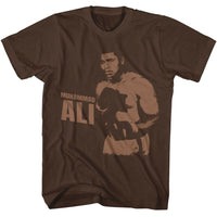 Thumbnail for MUHAMMAD ALI-MUHAMMAD ALI 1 COLOR-DARK CHOCOLATE ADULT S/S TSHIRT