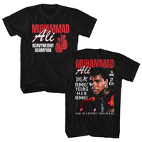 Thumbnail for MUHAMMAD ALI-MUHAMMAD ALI HEAVYWEIGHT CHAMP F B-BLACK ADULT S/S TSHIRT