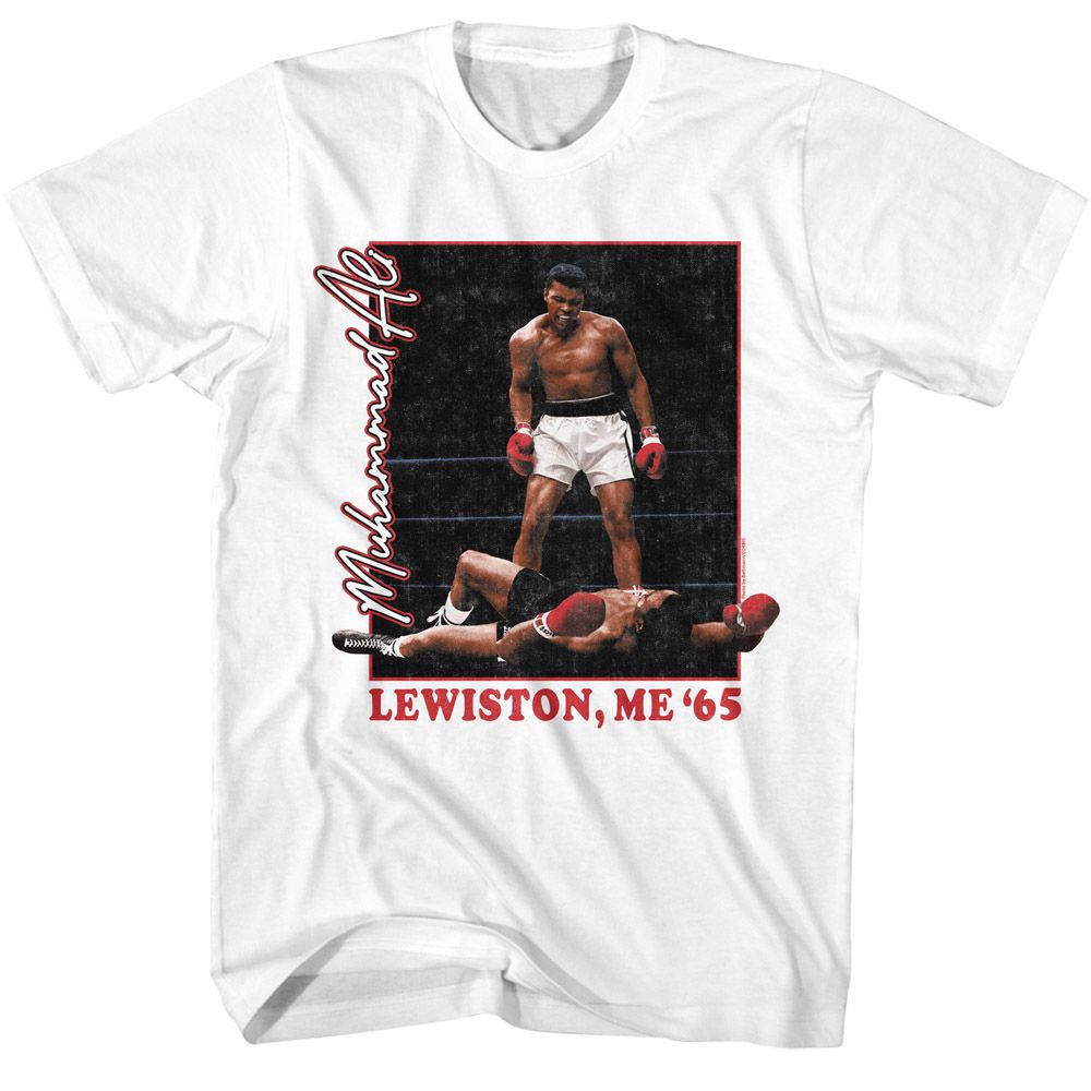 MUHAMMAD ALI-MUHAMMAD ALI LEWISTON-WHITE ADULT S/S TSHIRT