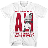 Thumbnail for MUHAMMAD ALI-MUHAMMAD ALI PEOPLES CHAMP-WHITE ADULT S/S TSHIRT