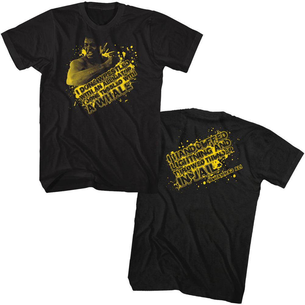 MUHAMMAD ALI-HANDCUFF LIGHTNING-BLACK ADULT S/S TSHIRT