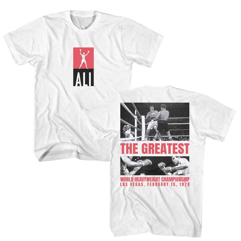 MUHAMMAD ALI-MUHAMMAD ALI GOAT F B-WHITE ADULT S/S TSHIRT