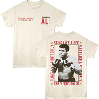 Thumbnail for MUHAMMAD ALI-MUHAMMAD ALI FLOAT AND STING FRAMED-NATURAL ADULT S/S TSHIRT ***F&B***