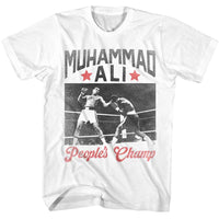 Thumbnail for MUHAMMAD ALI-MUHAMMAD ALI HEAVYWEIGHT PEOPLES CHAMP-WHITE ADULT S/S TSHIRT