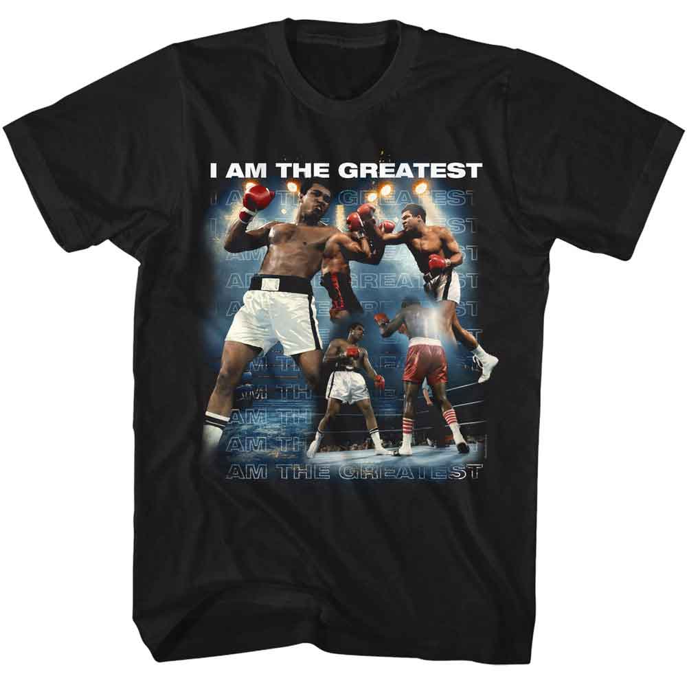 MUHAMMAD ALI-MUHAMMAD ALI IATG COLLAGE-BLACK ADULT S/S TSHIRT