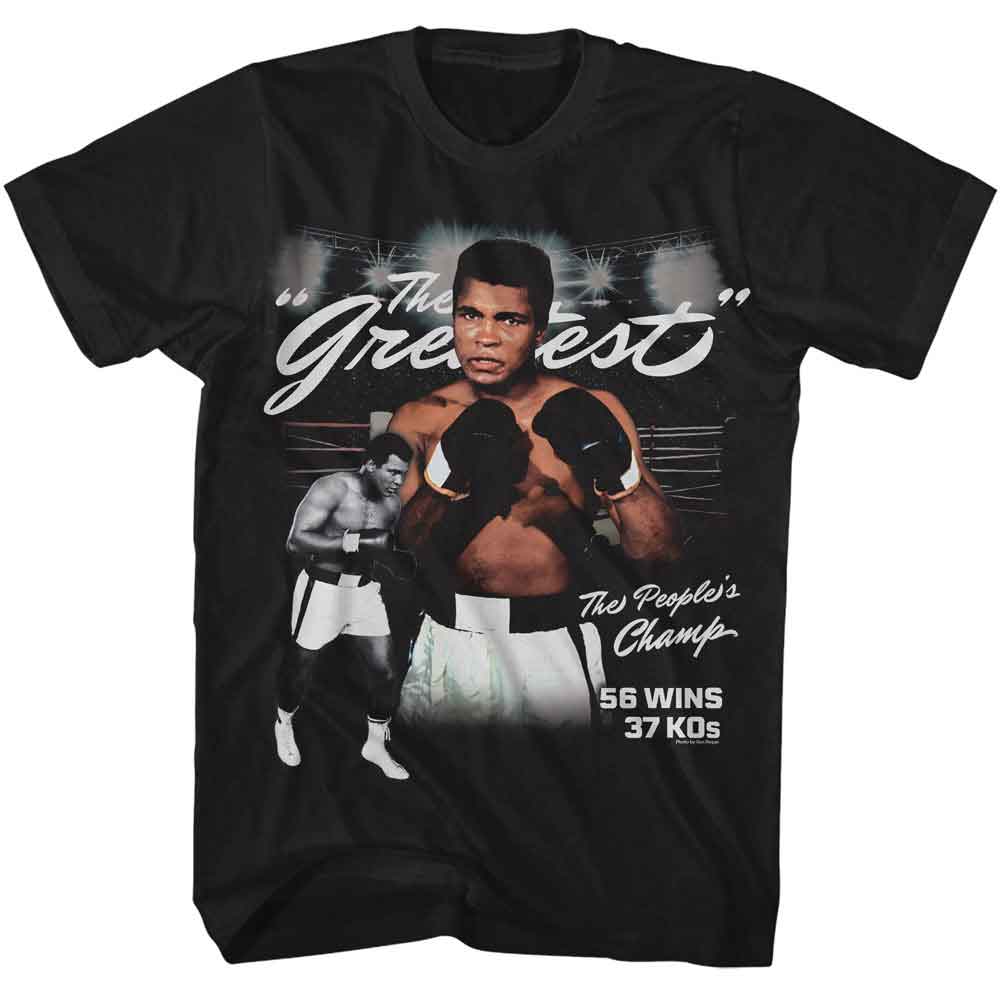 MUHAMMAD ALI-MUHAMMAD ALI THE GREATEST-BLACK ADULT S/S TSHIRT