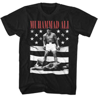 Thumbnail for MUHAMMAD ALI-MUHAMMAD ALI FLAG-BLACK ADULT S/S TSHIRT