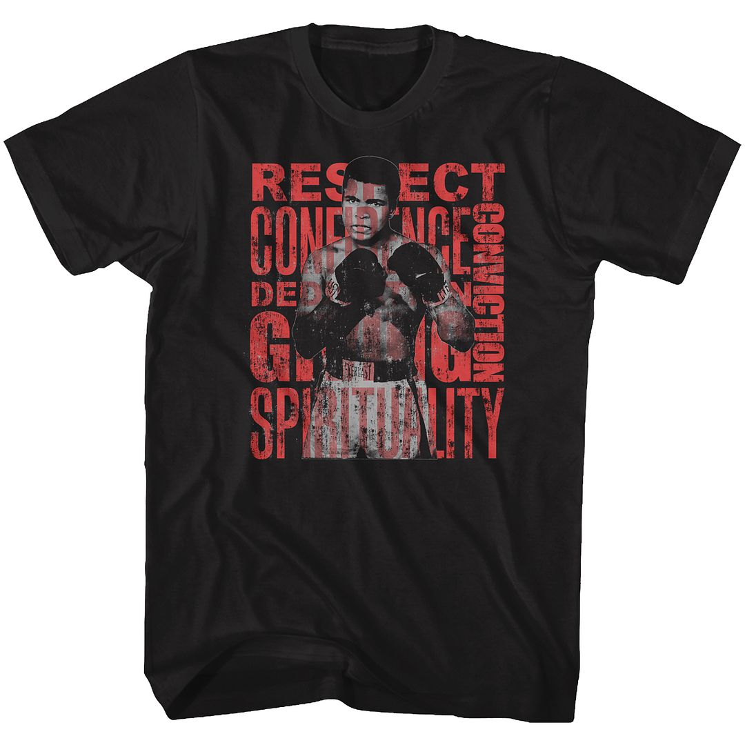 MUHAMMAD ALI-RCDCGS BLACK-BLACK ADULT S/S TSHIRT