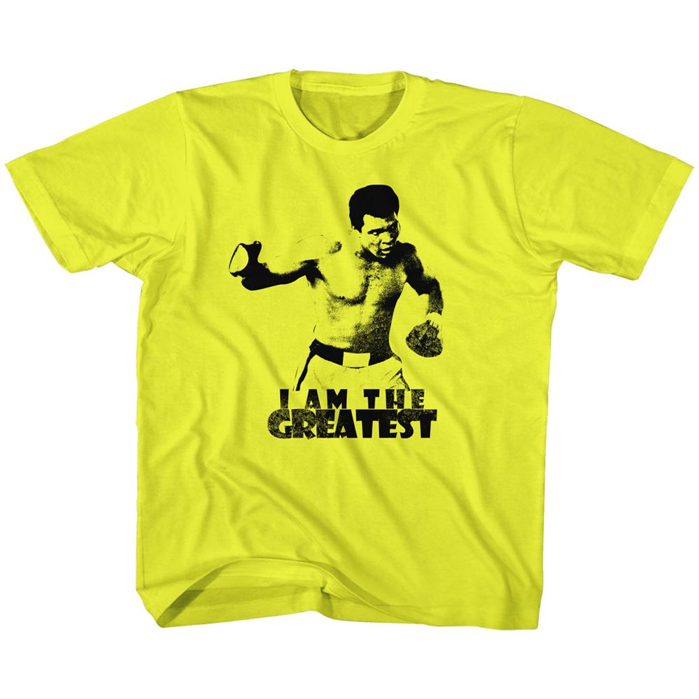 MUHAMMAD ALI-I AM THE GREATEST-YELLOW YOUTH S/S TSHIRT