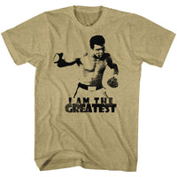 Thumbnail for MUHAMMAD ALI-I AM THE GREATEST-KHAKI HEATHER ADULT S/S TSHIRT