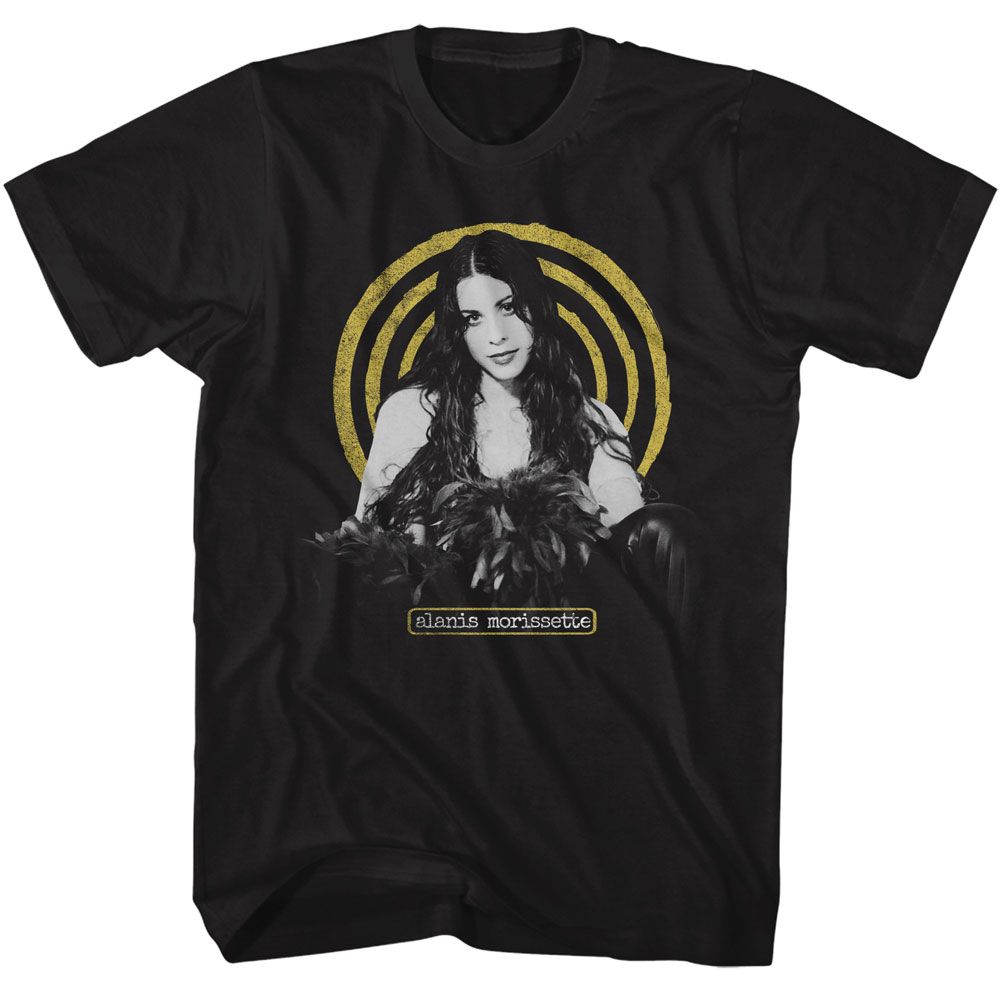 ALANIS MORISSETTE-ALANIS MORISSETTE YELLOW SPIRAL-BLACK ADULT S/S TSHIRT