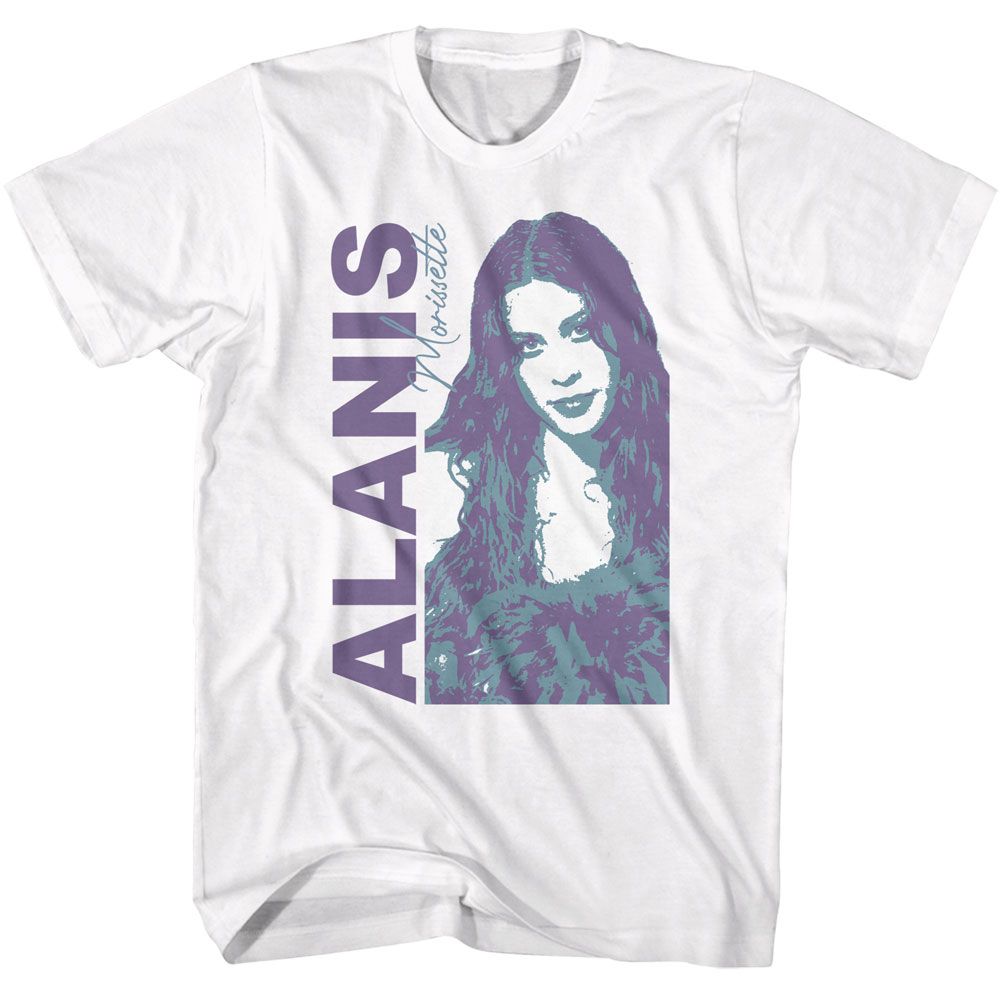 ALANIS MORISSETTE-ALANIS MORISSETTE DUOTONE-WHITE ADULT S/S TSHIRT