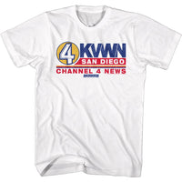 Thumbnail for ANCHORMAN-CH 4 NEWS LOGO-WHITE ADULT S/S TSHIRT