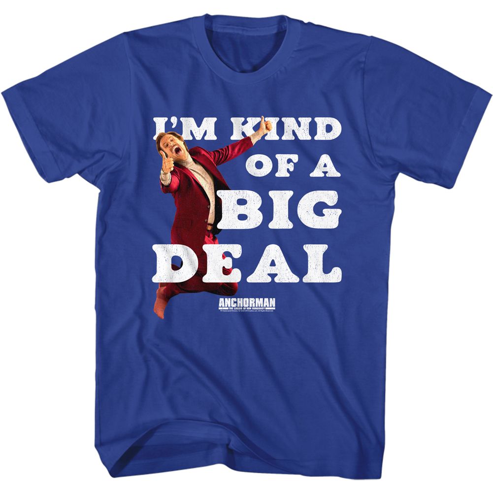 ANCHORMAN-BIG DEAL-ROYAL ADULT S/S TSHIRT