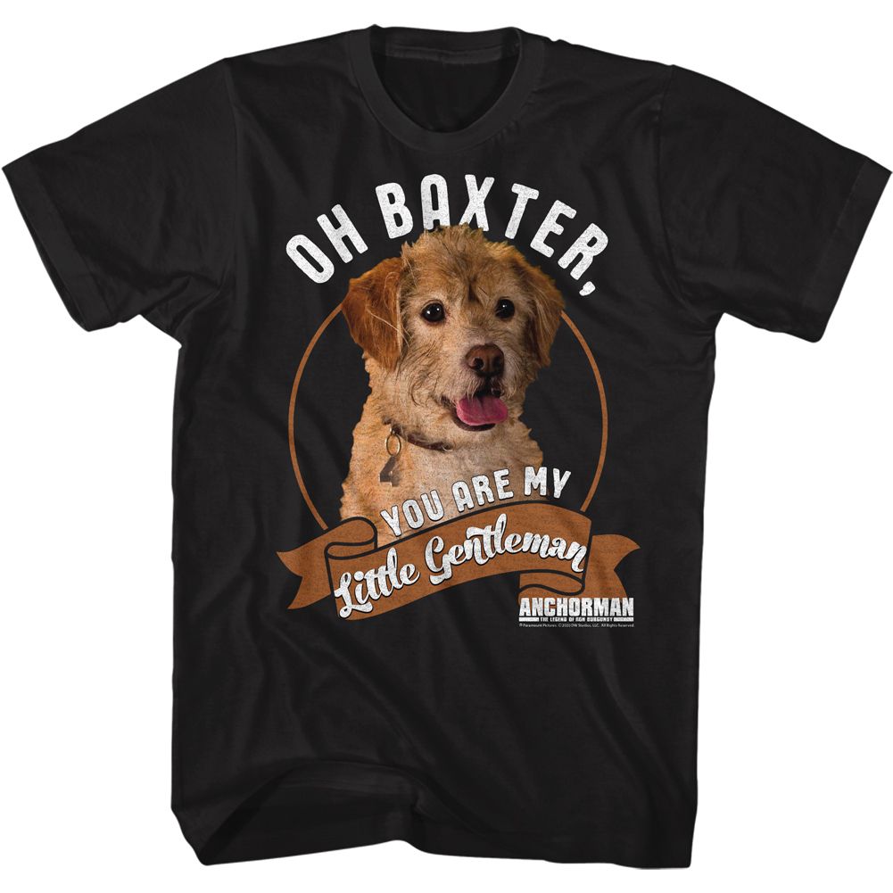ANCHORMAN-LITTLE GENTLEMAN-BLACK ADULT S/S TSHIRT