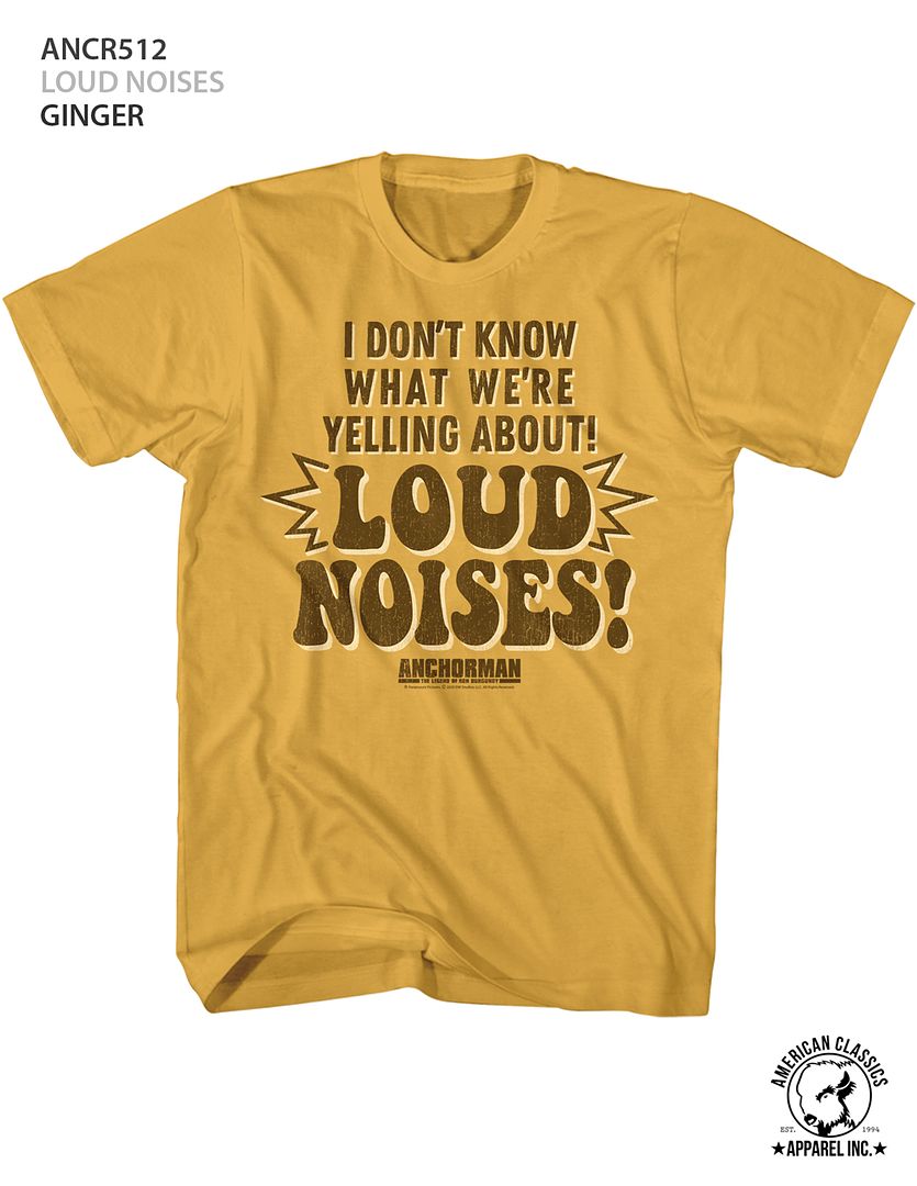 ANCHORMAN-LOUD NOISES-GINGER ADULT S/S TSHIRT