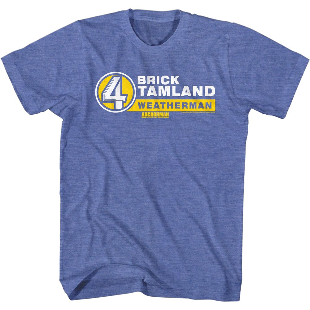 ANCHORMAN-B TAMKAND NAME TAG-ROYAL HEATHER ADULT S/S TSHIRT
