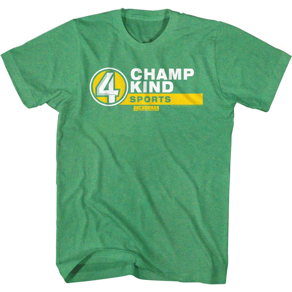 ANCHORMAN-CHAMP KIND NAME TAG-KELLY HEATHER ADULT S/S TSHIRT