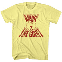 Thumbnail for ANDRE THE GIANT-REAL G-YELLOW HEATHER ADULT S/S TSHIRT