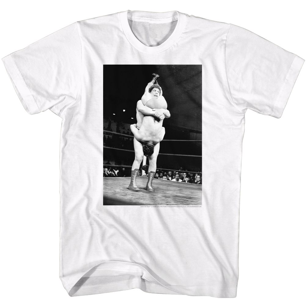 ANDRE THE GIANT-SHAKE DOWN-WHITE ADULT S/S TSHIRT