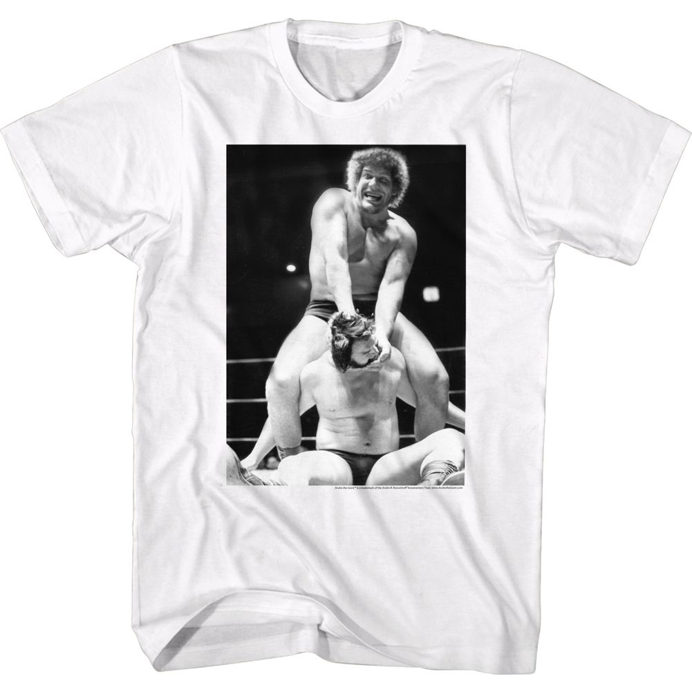 ANDRE THE GIANT-CRACKED-WHITE ADULT S/S TSHIRT