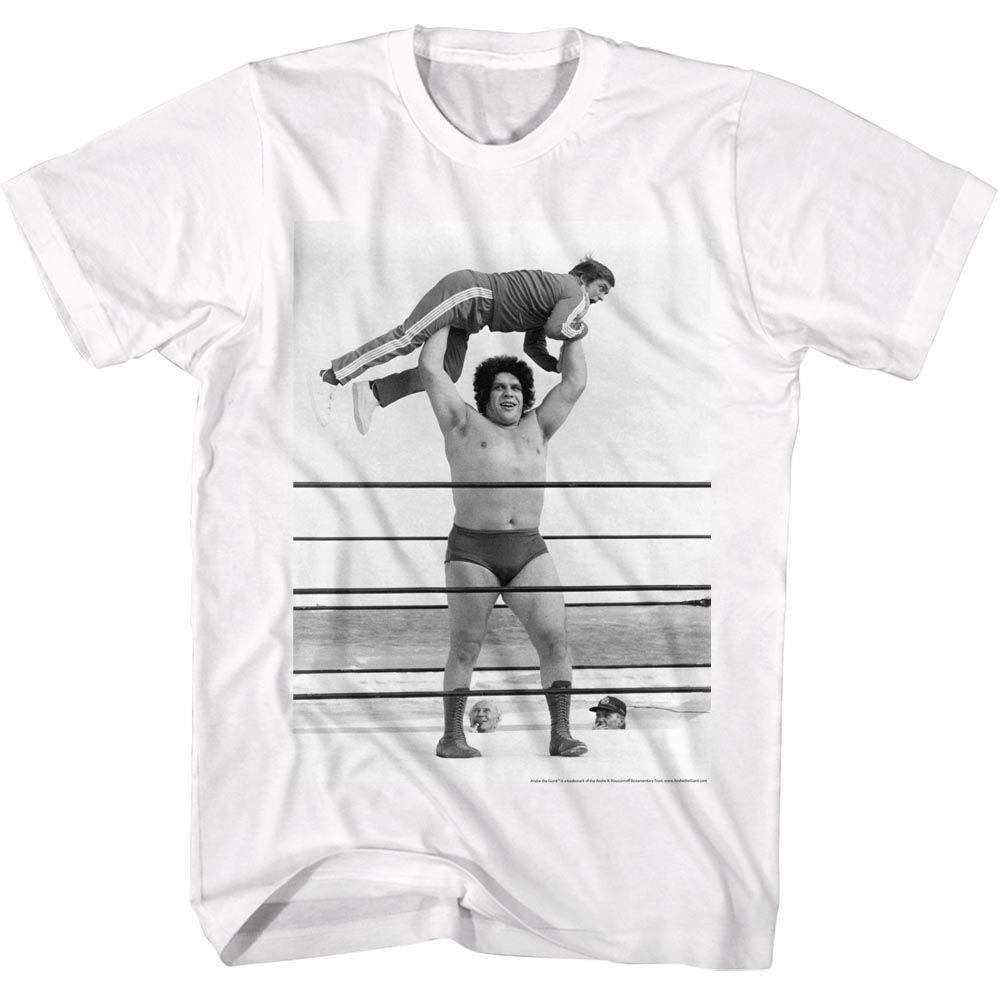 ANDRE THE GIANT-LIGHTWEIGHT-WHITE ADULT S/S TSHIRT