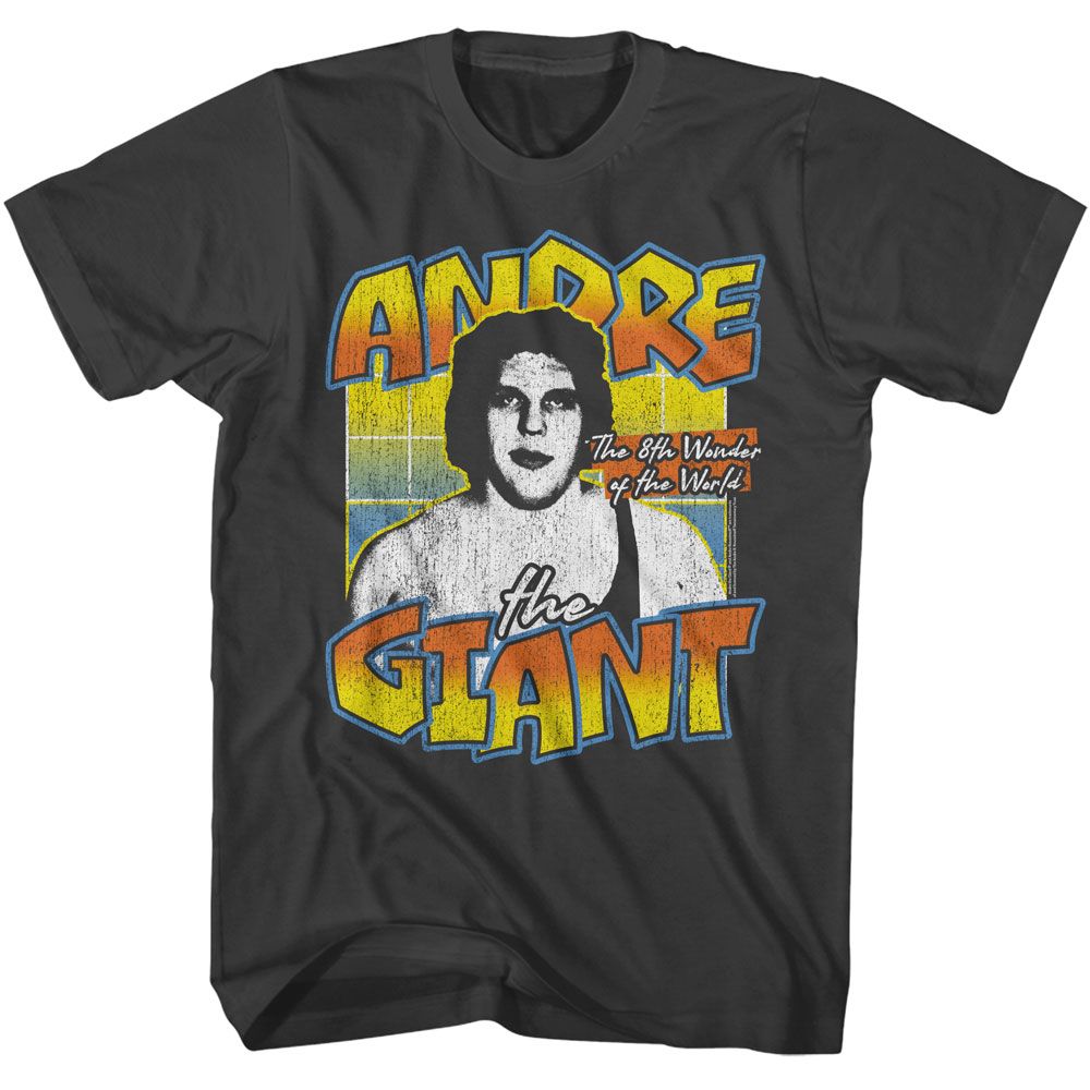 ANDRE THE GIANT-ANDRE THE GIANT 8TH WONDER-SMOKE ADULT S/S TSHIRT