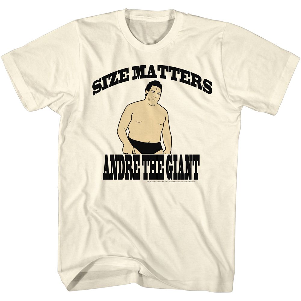 ANDRE THE GIANT-SIZE-NATURAL ADULT S/S TSHIRT