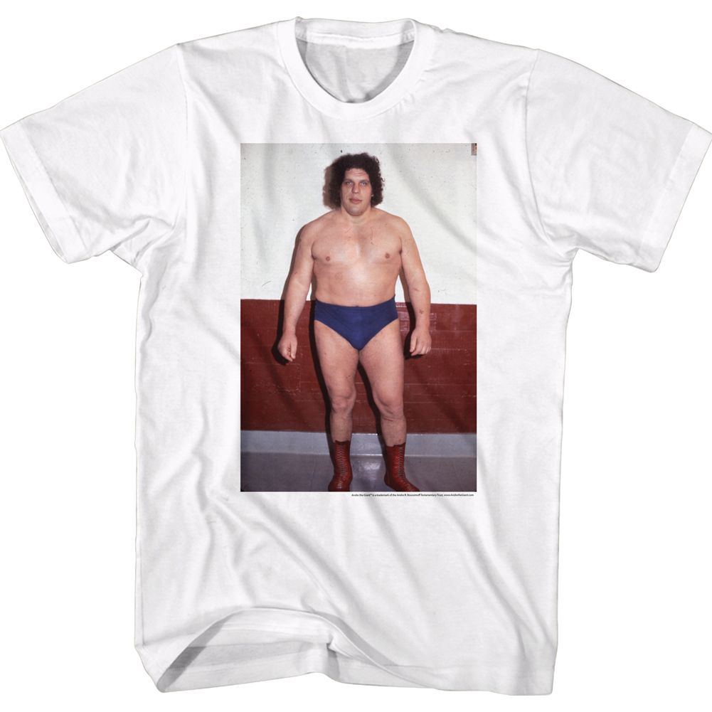 ANDRE THE GIANT-STRIKING-WHITE ADULT S/S TSHIRT