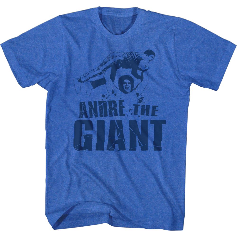 ANDRE THE GIANT-ANDRE BLUE-ROYAL HEATHER ADULT S/S TSHIRT