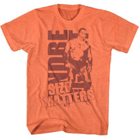 Thumbnail for ANDRE THE GIANT-SIZE PEACH-BRIGHT ORANGE HEATHER ADULT S/S TSHIRT